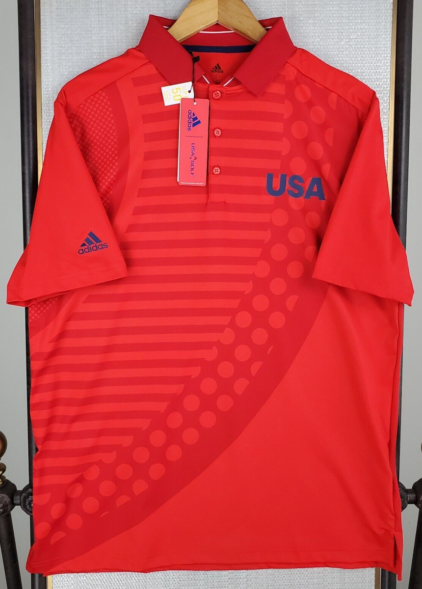 ADIDAS x USA GOLF Size Large NEW $85 Mens Polo Shirt Performance