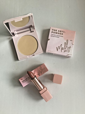 MALLY 2 TEILIGES MAKE UP SET - MEDIUM POWDER + DUSTY MAUVE LIPPENSTIFT - NEU - OVP