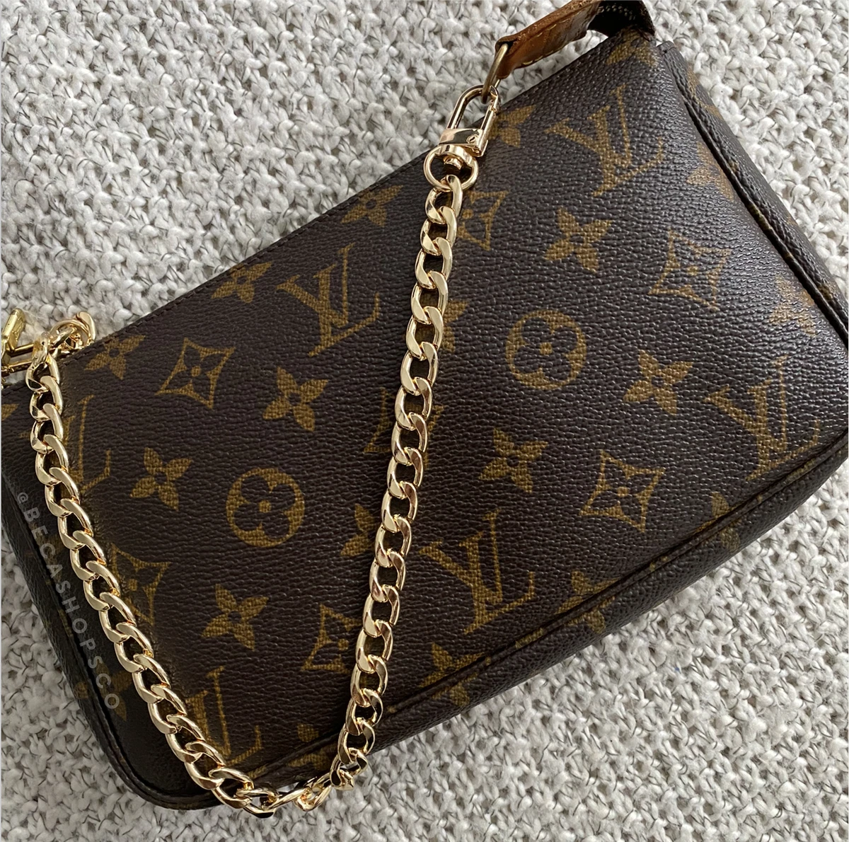 gold louis vuitton purse chain