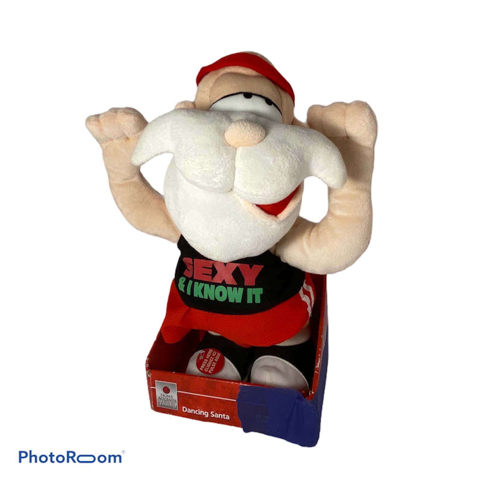 🍊 Home Accents™ Dancing Santa SEXY & I KNOW IT 14" NEW Old