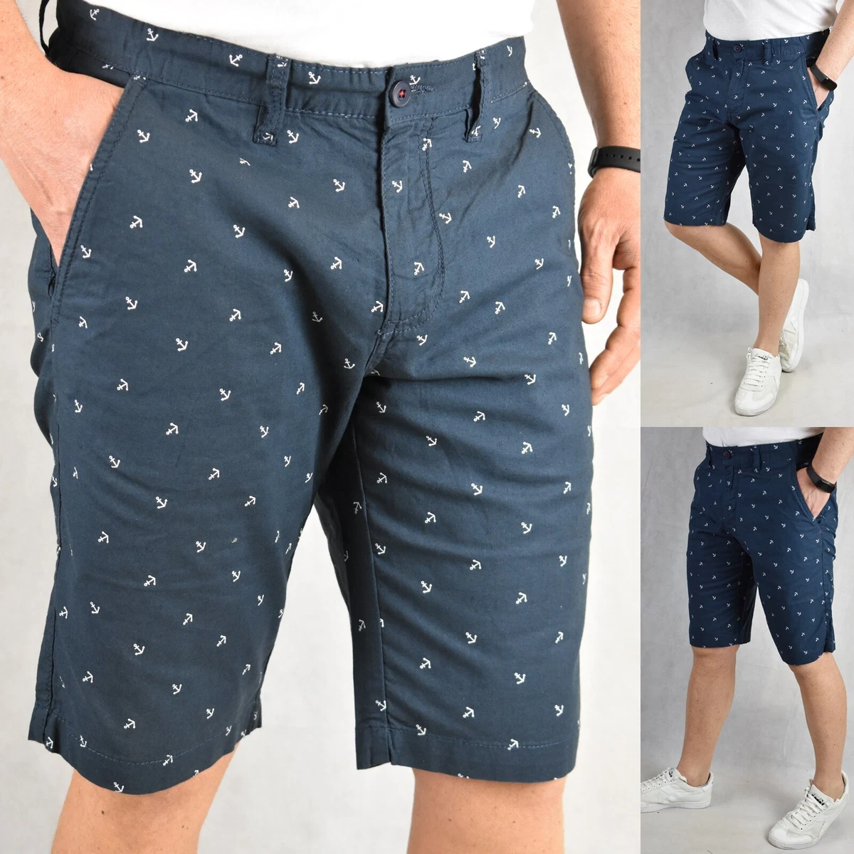 Bermuda Men s Cotton Shorts Chin Fantasy Shorts Blue 46 48 50