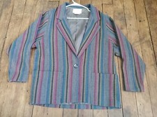 Vintage 90s DK Gold by Donnkenny Womens Colored stripea Jacket blazer Size 12