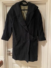 Vintage Ladies 100% Wool Hooded Hooded Uk 12