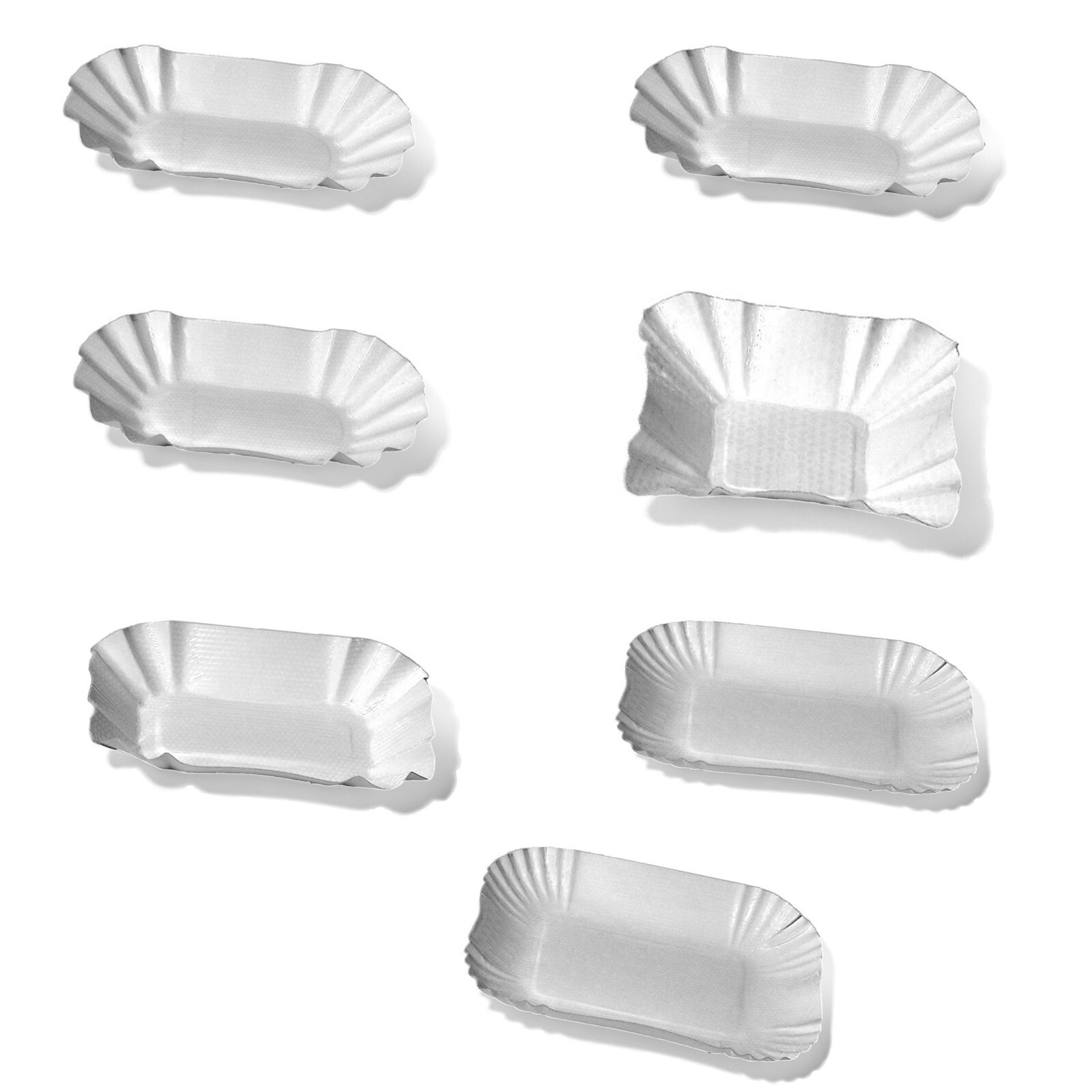 Pappschalen eckig oval fettdicht Pommes Currywurst Schaschlik Imbiss Finger Food