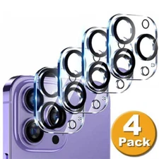 4x For iPhone 16 15 14 13 12 Pro Max Tempered Glass Camera Lens Cover Protector