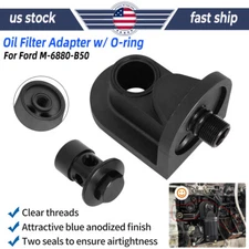 90 Degree Oil Filter Adapter Kit For Ford M-6880-B50 5.0L 302 Push Rod V8 Engine