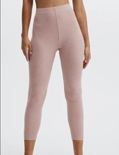 Fabletics RestoreKnit Ultra High-Waisted 7/8 Legging L Trail Dust NWT Clearanc