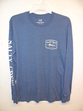 SALTY CREW Men's L/S Shirt STEALTH STANDARD - Navy Heather - Small - NWT