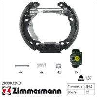 Zimmermann 20990.124.3 Bremsbackensatz FüR Fiat Ford Panda Panda Classic 500 Ka