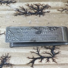 Vintage Silver Tone Branch Jewelry Money Clip Holder. Bangkok