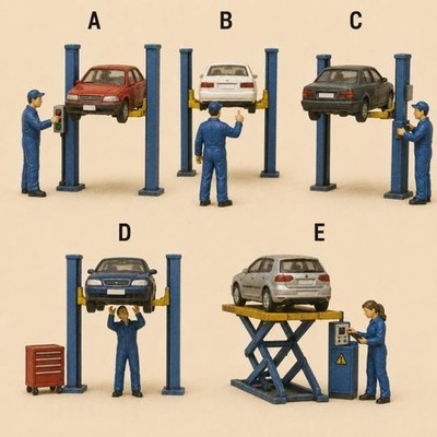Car Lift Operator Figure HO Scale 1:64 1:87 Auto Service Diorama NO PREISER