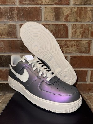 New 10.5 Nike Air Force 1 07 LV8 Iced Lilac White Iridescent Pack