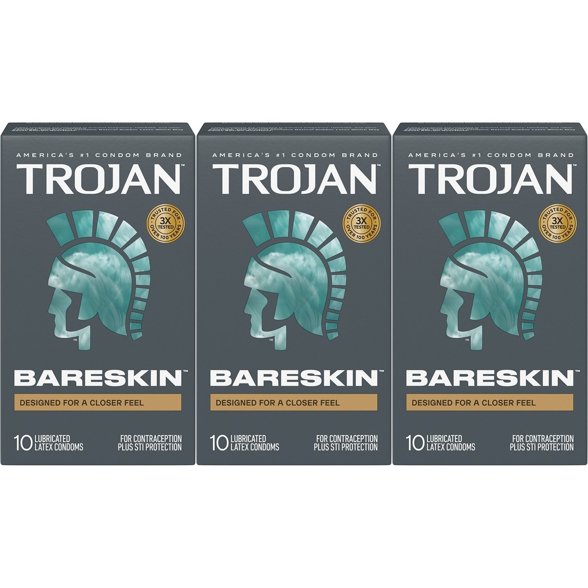 Trojan Sensitivity Bareskin Thinnest Sensitive Lubricated Latex Condoms |  eBay