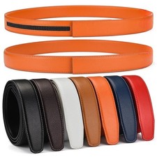 Adjustable Automatic Buckle Genuine Leather Mens Ratchet Belt Belts For Men