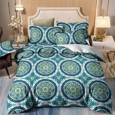 Soft Bohemian Duvet Cover Bedding Set with Pillow Cases Single Double King Size
