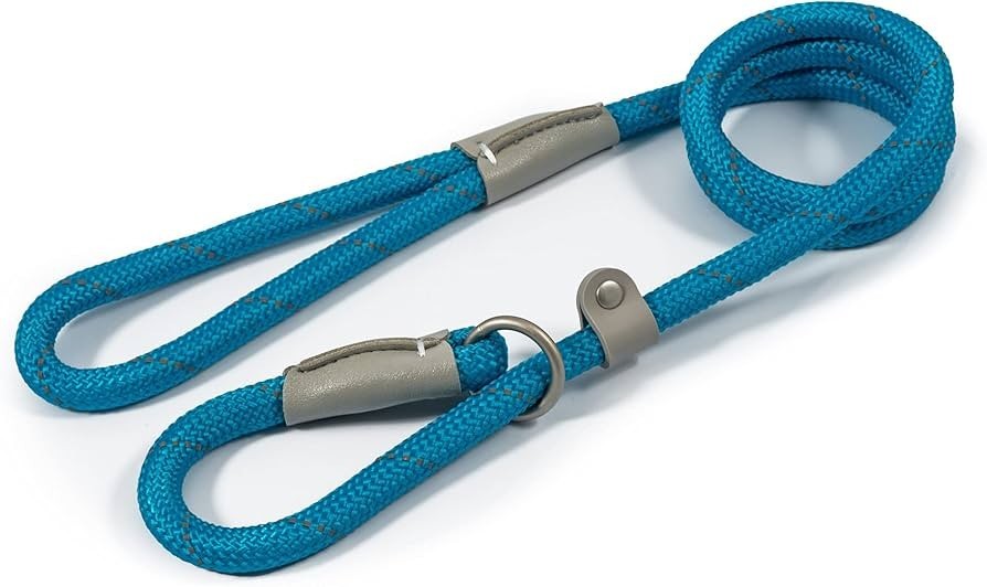 Viva Nylon Rope Slip Lead - 12mm x1.5m - Blue