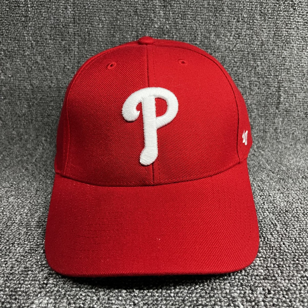 Philadelphia Phillies '47 Brand MVP Red Adjustable Hat Cap White P Logo MLB