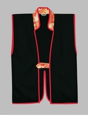 Samurai Cosplay Jinbaori schwarz rot orange Jacke Panzerkleidung Feudal Warlord