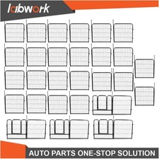 Labwork 32 Panels 24"x24" Dog Playpen Crate Fence Pet PlayPen Exercise Cage