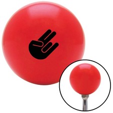 Black Shocker Red Shift Knob W M16x1.5 Insert Shifter Auto Manual Custom Brody
