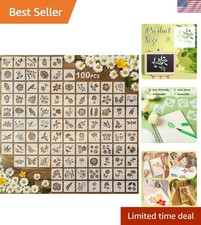 100 Pcs 2 Inch Stencils Small Stencils for Painting on Wood Reusable Painting...