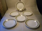 Corelle Set Of 6 Spring Blossom Green Bread Plates Crazy Daisy Pattern Vintage