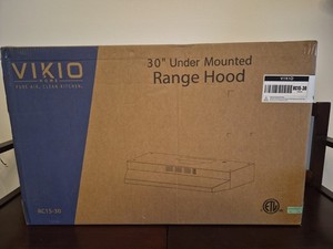 VIKIO 30" 300 CFM RECIRCULATING STAINLESS STEEL UNDERMOUNTED RANGE HOOD