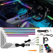Tira de luces LED de ambiente interior de acrílico para coche Mazda CX30 CX50 10 en 1