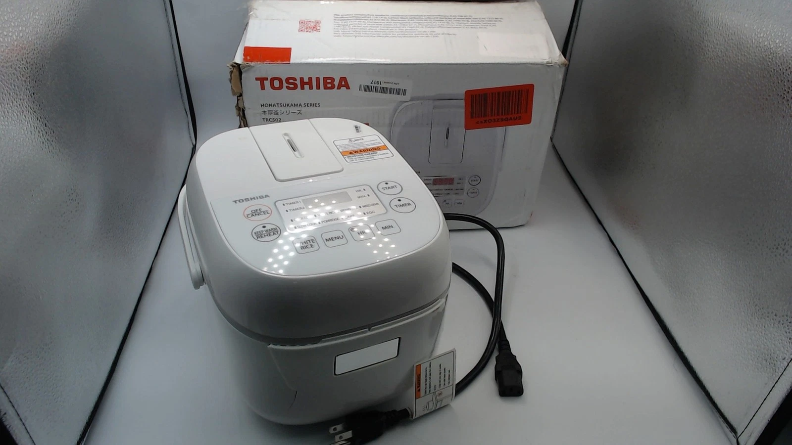 Toshiba Mini Rice Cooker, 3 Cups Uncooked Small Rice Cooker, Steamer PC1725390
