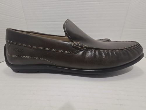 ECCO Shoes Mens 46 Classic Moc 2.0 Slip On Loafers Brown Leather Casual Low - Picture 6 of 12