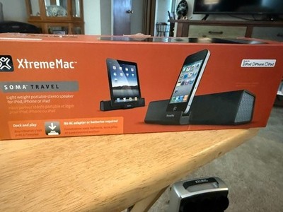 Brand New XtremeMac IPU-STR-11 Soma Travel Portable Stereo Speaker NIB Sealed