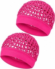 2 Pack Comfortable Elastic Knit Hair Net for Sleeping Breathable Mesh Hair ...