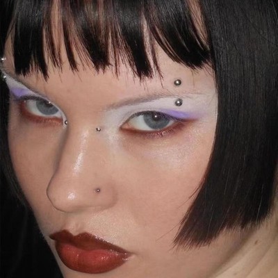 321pcs Metal Fake Nose Ring Stickers Non Piercied Lip Nails Ear Stud For Women