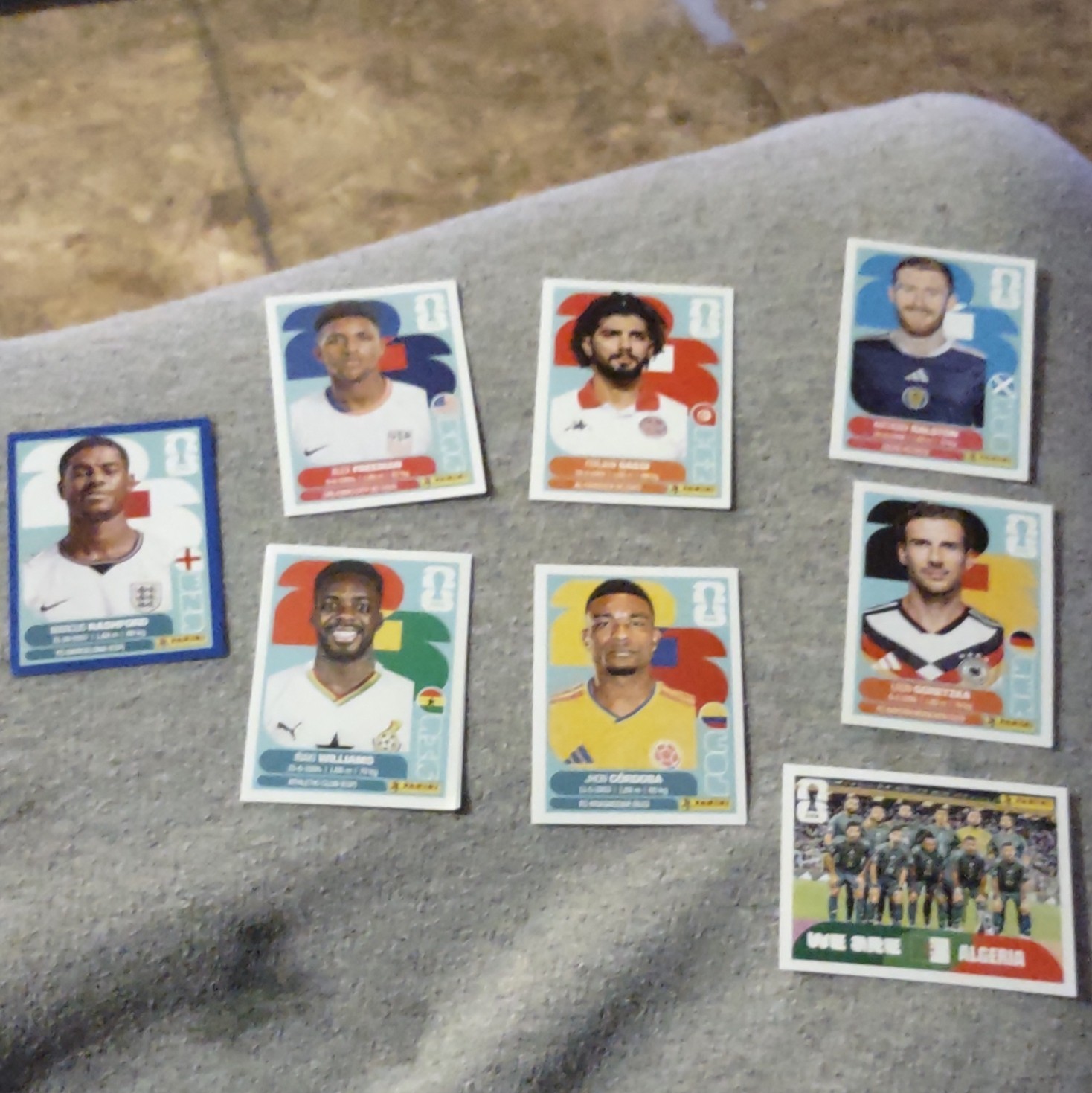 Panini FIFA World Cup Qatar 2022 Stickers Lot ENG10 USA6 URU19 (7)