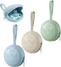 3 Pack Silicone Pacifier Holder Case, Portable Travel Pacifier Pouch for Newborn