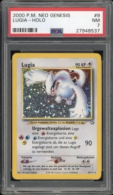 2001 Pokemon GERMAN Unlimited Neo Genesis Lugia Holo 9/111 PSA 7