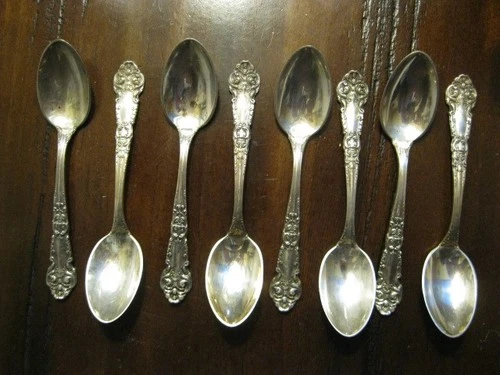 Set of Eight Reed&Barton Sterling Silver Coffee Spoons
