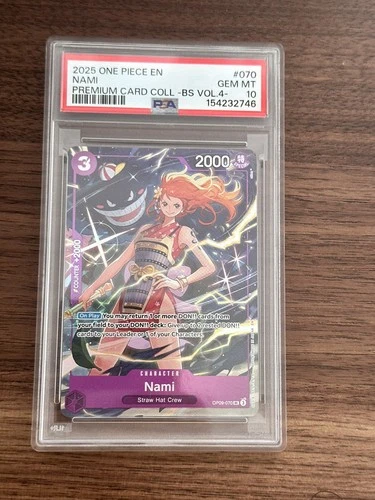 One Piece Gengar Nami OP09-070 Premium Card Collection Vol.4 Foil PSA 10 English