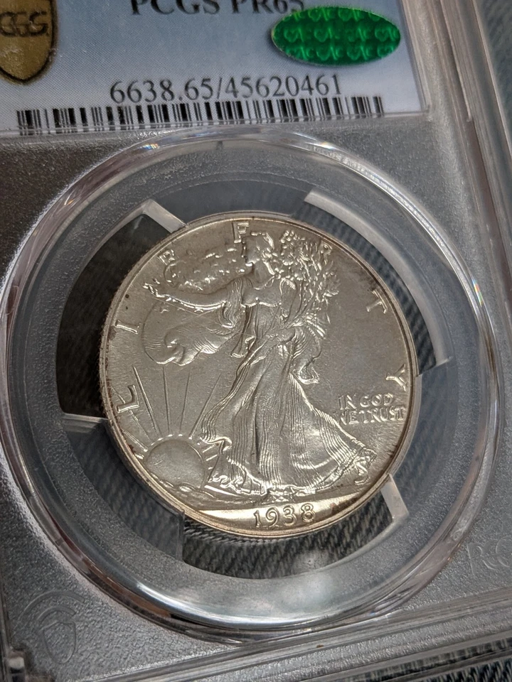 1938 Walking Liberty Half Dollar PR65 PCGS CAC Sticker - Image 3 of 4
