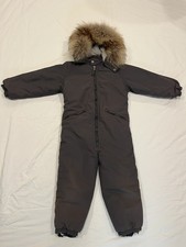 Ver de Terre Wintersuit Snow Dark Gray Kids Detachable Fur Hood Danish Size 6