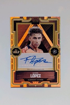 Fermin Lopez 01/10 Topps Gold UCC 2025-26 Bookend FC Barcelona Spain