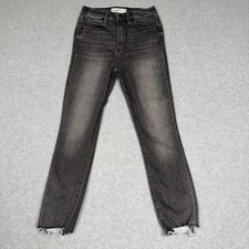 Abercrombie Fitch The Super Skinny Ankle High Rise Womens Jeans Black Size 25/0S