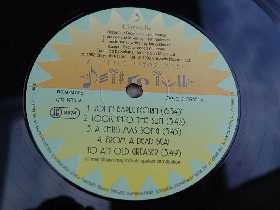 Jethro Tull A LITTLE LIGHT MUSIC 1992 EU Double LP 1st Press PLAYS MINT HEAR - Image 4 of 4