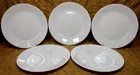 5 Corelle by Corning USA - Winter Frost 10 1/4" dinner plates-all white