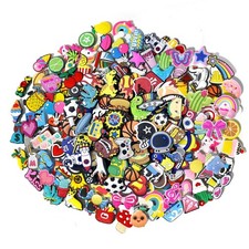 CXPHT 35,50,100 Pcs Random PVC Shoe Charms,Garden 35 pieces, Mixed Color