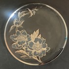 Vintage Silver City Glass Co Silver Overlay Plate, Floral Motif 13.5" diameter — photo 1