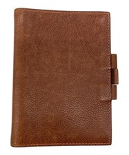 Authentic HERMES Agenda GM Notebook Cover Brown Women 7232
