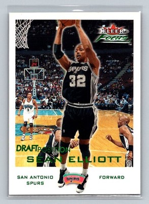 2000-01 Fleer Focus Green #100 Sean Elliott Emerald 78/100