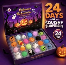 24-Day Countdown Squishy Sensory Fidget Toys, Soft Halloween Gifts  Party Favor