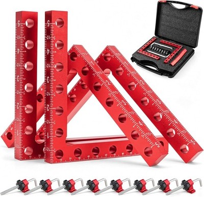90 Degree Corner Clamps, 5.5'' X 5.5'' Aluminum Alloy, 4 Pack for Woodworking